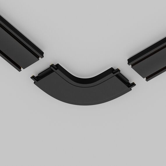 Овален конектор за магнитна шина Radity Black TRA084CR-11B Maytoni | Osvetlenieto.bg