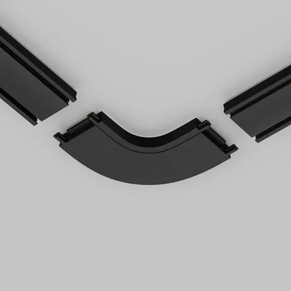 Овален конектор за магнитна шина Radity Black TRA084CR-11B Maytoni | Osvetlenieto.bg