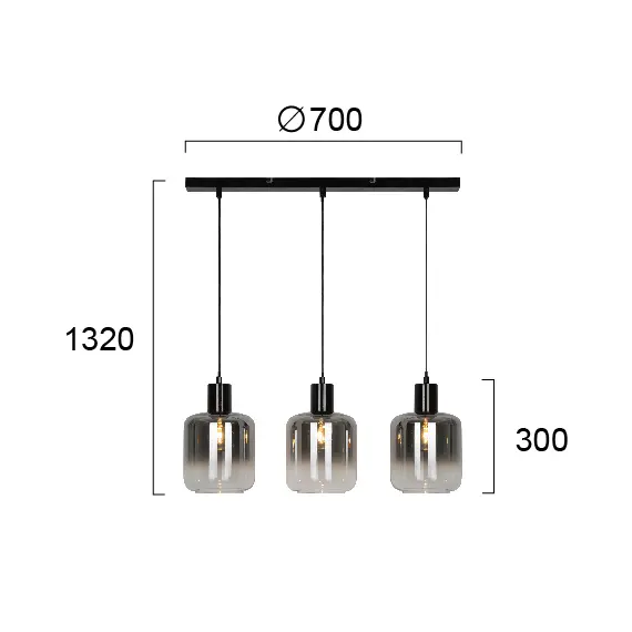 Полилей ADAM 4278300 Viokef 3xE27 | Osvetlenieto.bg