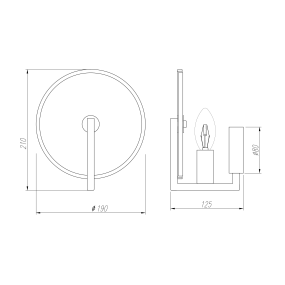 Аплик Marmo MOD099WL-01G2 Maytoni 1xE14 | Osvetlenieto.bg