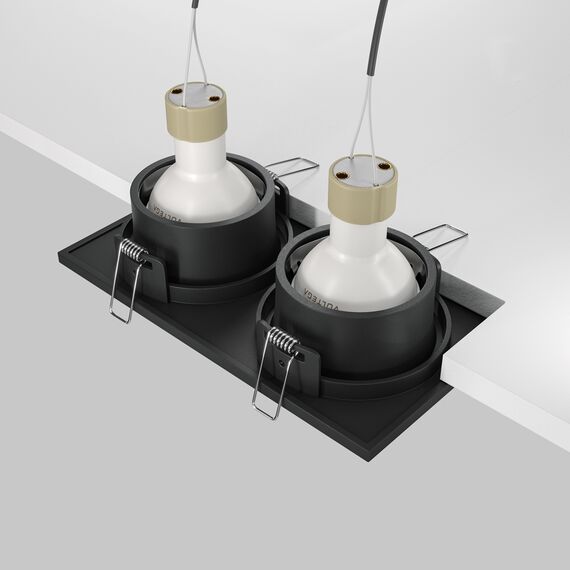 Двойна луна за баня за вграждане Zoom DL033-2-02B Maytoni 2xGU10 IP65 | Osvetlenieto.bg