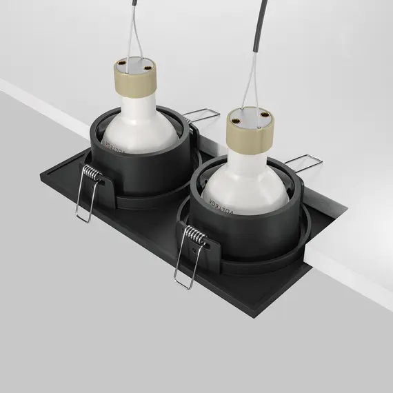 Двойна луна за баня за вграждане Zoom DL033-2-02B Maytoni 2xGU10 IP65 | Osvetlenieto.bg