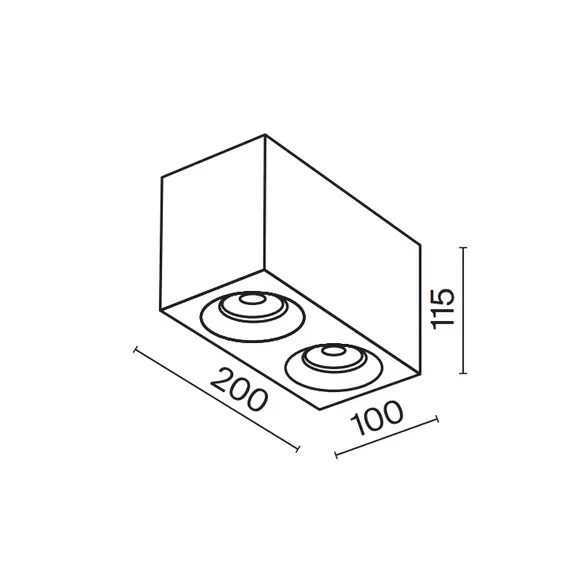 Двойна луна за открит монтаж Slim C015CL-02B Maytoni 2xGU10 | Osvetlenieto.bg
