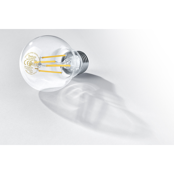 E27 5.9W 2700K Radium LED крушка Filament Димируема 806lm A60 CRI/Ra ≥90 | Osvetlenieto.bg