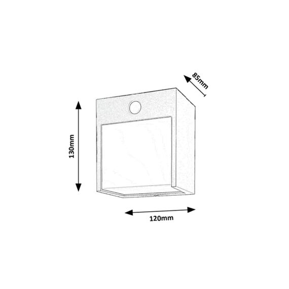 Фасаден аплик със сензор BALIMO 7479 Rabalux 12W 4000K | Osvetlenieto.bg