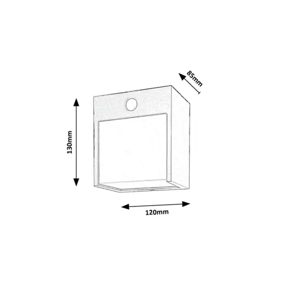 Фасаден аплик със сензор BALIMO 7479 Rabalux 12W 4000K | Osvetlenieto.bg