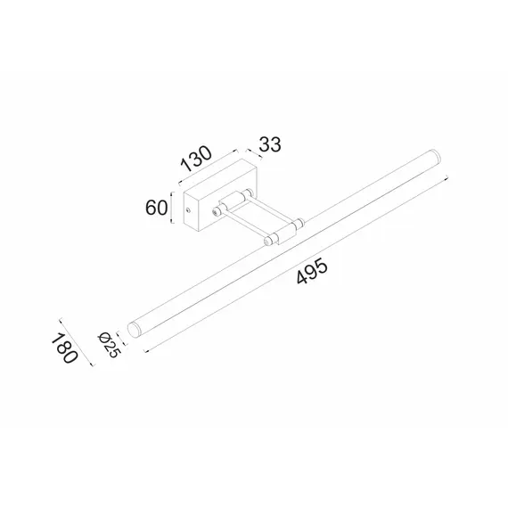 LED Аплик за баня RIO PN10LEDW50BR Aca Lighting 12W 3000K IP44 | Osvetlenieto.bg