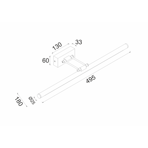 LED Аплик за баня RIO PN10LEDW50BR Aca Lighting 12W 3000K IP44 | Osvetlenieto.bg