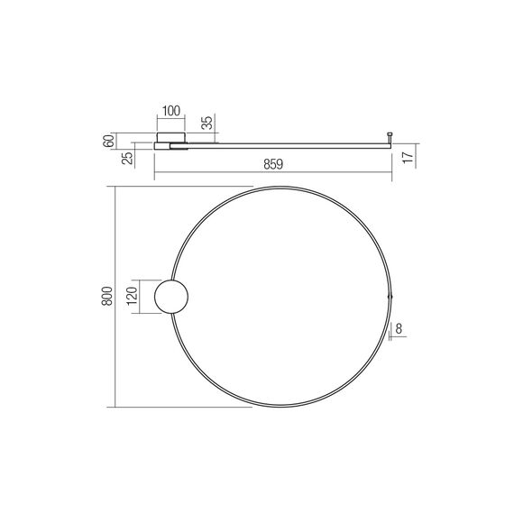 LED Плафон Atom 01-3104 Smarter 23W 3000K | Osvetlenieto.bg