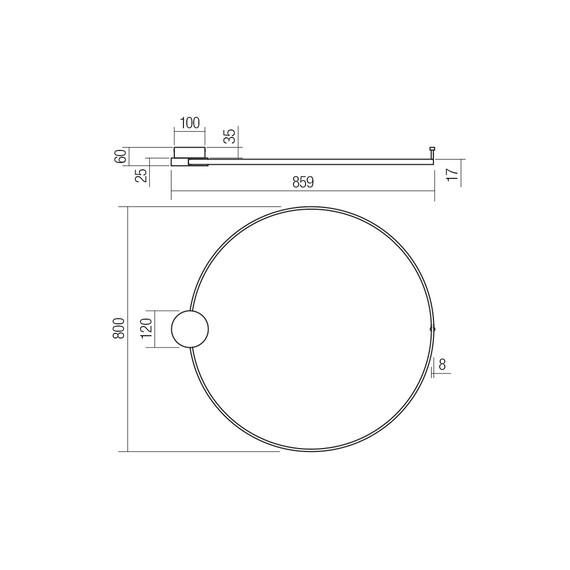 LED Плафон Atom 01-3104 Smarter 23W 3000K | Osvetlenieto.bg