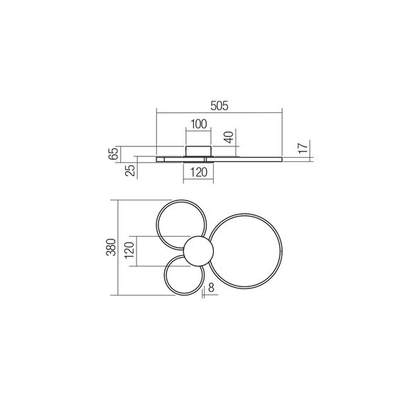 LED Плафон Atom 01-3105 Smarter 20W 3000K | Osvetlenieto.bg