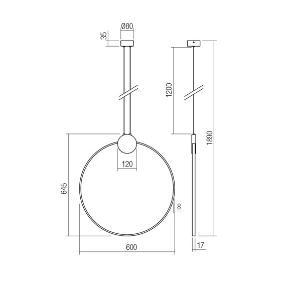 LED Полилей Atom 01-3107 Smarter 20W 3000K | Osvetlenieto.bg