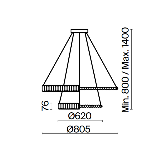 LED Полилей Krone P097PL-L90G4K Maytoni 90W 4000K | Osvetlenieto.bg