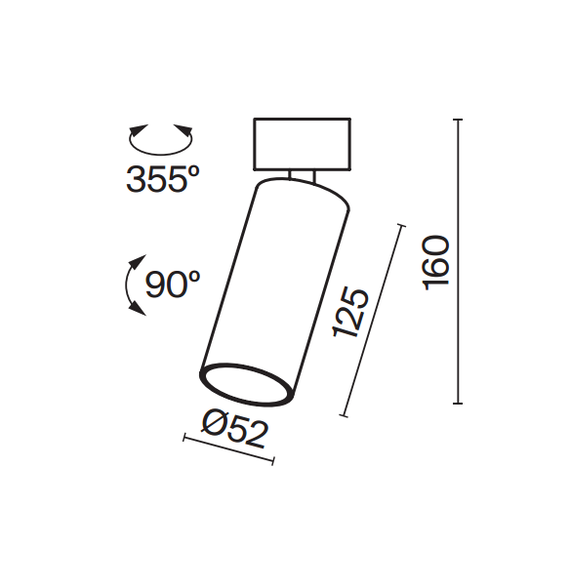 LED Спот FOCUS LED C055CL-L12W3K-W-W Maytoni 12W 3000K | Osvetlenieto.bg