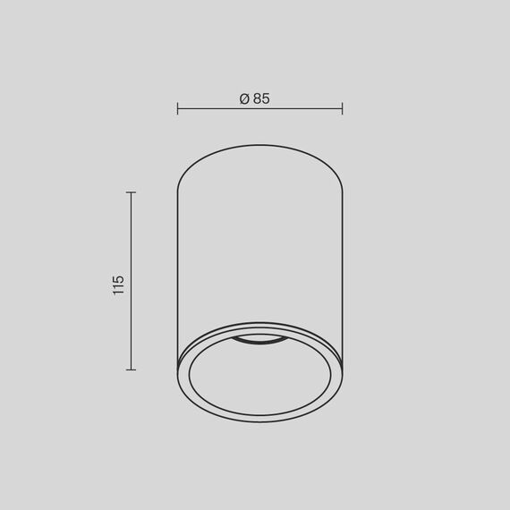 Луна за баня за открит монтаж Zoom C029CL-01B Maytoni 1xGU10 IP65 | Osvetlenieto.bg