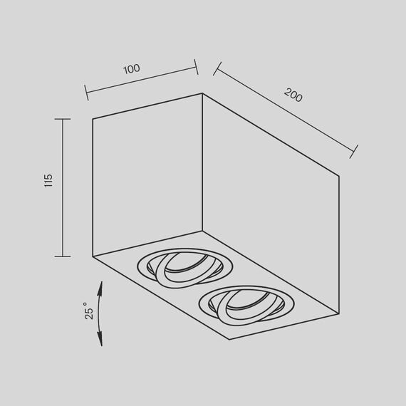 Луна за открит монтаж Atom C017CL-02B Maytoni 2xGU10 | Osvetlenieto.bg