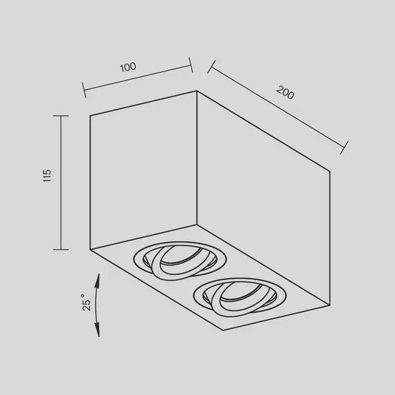 Луна за открит монтаж Atom C017CL-02B Maytoni 2xGU10 | Osvetlenieto.bg