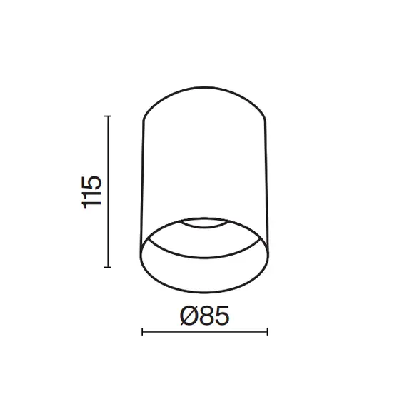 Луна за открит монтаж Slim Maytoni C014CL-01W 1xGU10 | Osvetlenieto.bg