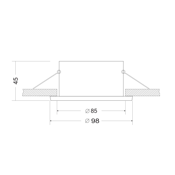 Луна за вграждане черна Yin DL030-2-01B Maytoni 1xGU10 | Osvetlenieto.bg