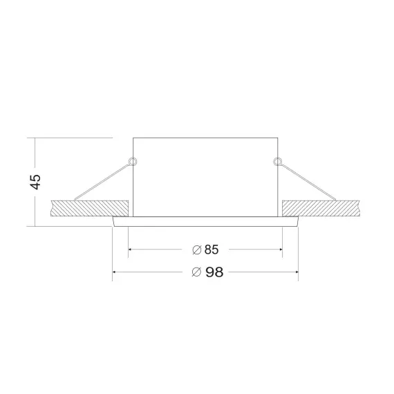 Луна за вграждане черна Yin DL030-2-01B Maytoni 1xGU10 | Osvetlenieto.bg
