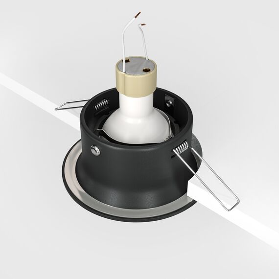 Луна за вграждане черна Yin DL030-2-01B Maytoni 1xGU10 | Osvetlenieto.bg