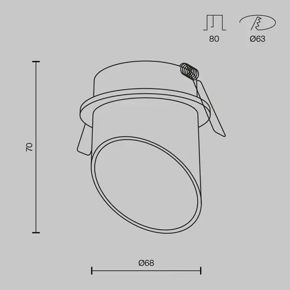 Луна за вграждане Lipari DL044-01-GU10-W Maytoni 1xGU10 | Osvetlenieto.bg