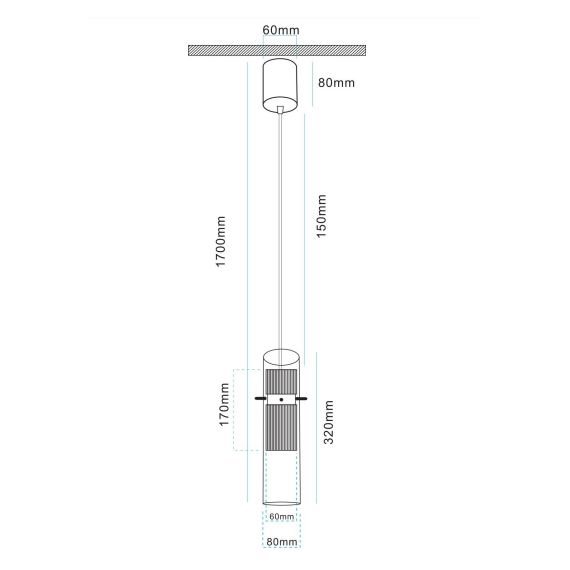 Пендел Dynamics MOD326PL-01MG Maytoni 1xGU10 | Osvetlenieto.bg