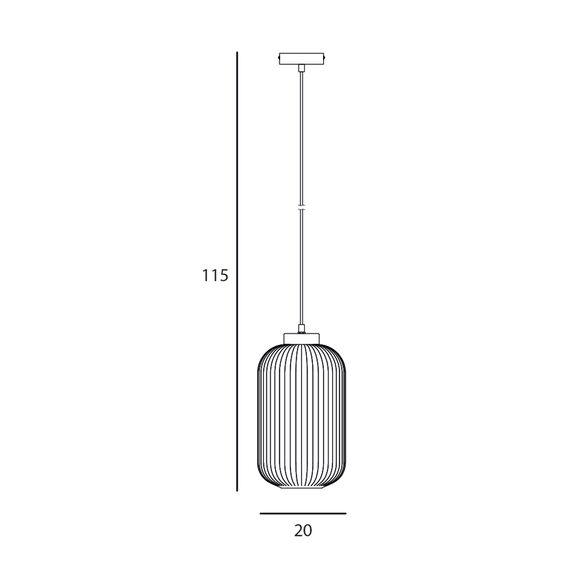 Пендел Lindo PND-52636-1-BK Italux 1xE27 | Osvetlenieto.bg