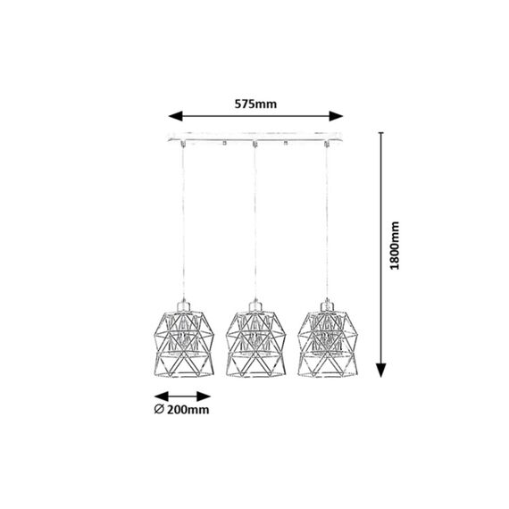 Полилей EMRYS 72113 Rabalux 3xE27 | Osvetlenieto.bg