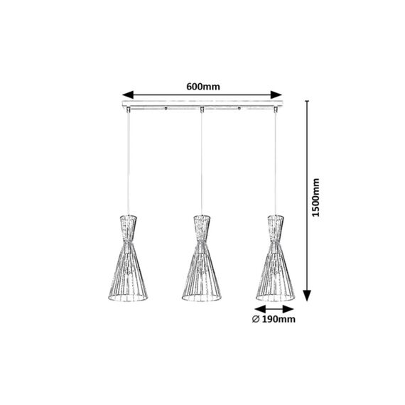 полилей LEANDROS 72006 Rabalux 3xE27 | Osvetlenieto.bg