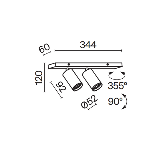 Спот сребърен мат FOCUS S C051CL-U-2WS Maytoni 2xGU10 | Osvetlenieto.bg