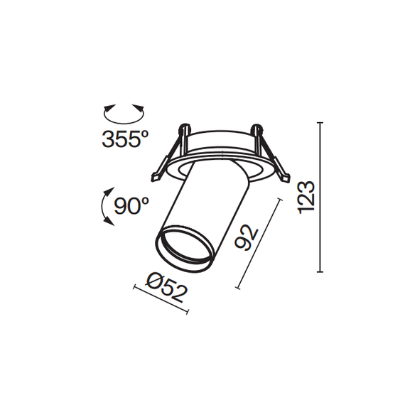 Спот за вграждане FOCUS S C048CL-U-1W Maytoni 1xGU10 | Osvetlenieto.bg
