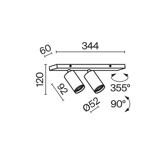 Спот златен мат FOCUS S C051CL-U-02BMG Maytoni 2xGU10 | Osvetlenieto.bg