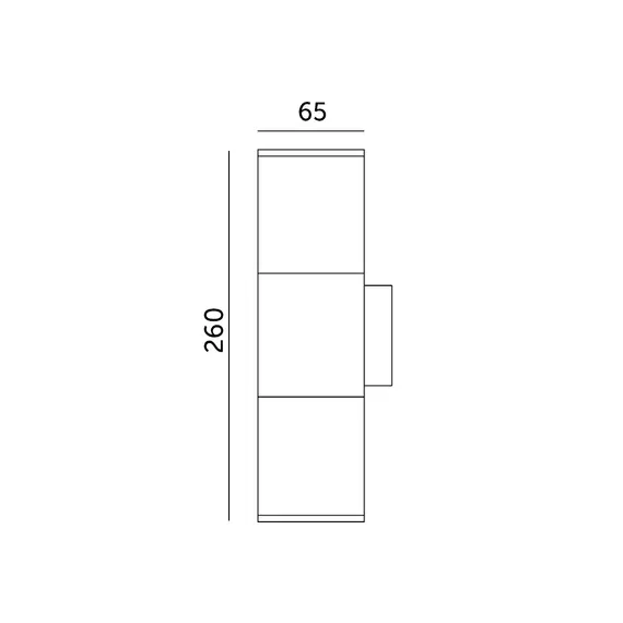 Фасаден аплик QUAZAR 3 2xGU10 черен | Osvetlenieto.bg