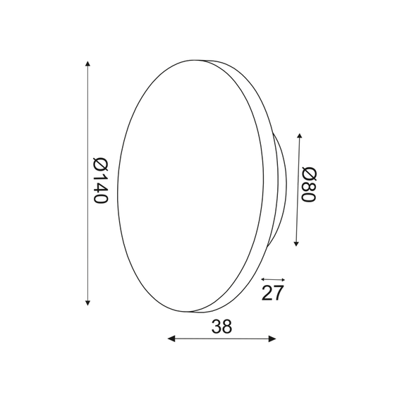LED Аплик ECLIPSE ZM1705LEDWW Aca Lighting 5W 3000K | Osvetlenieto.bg