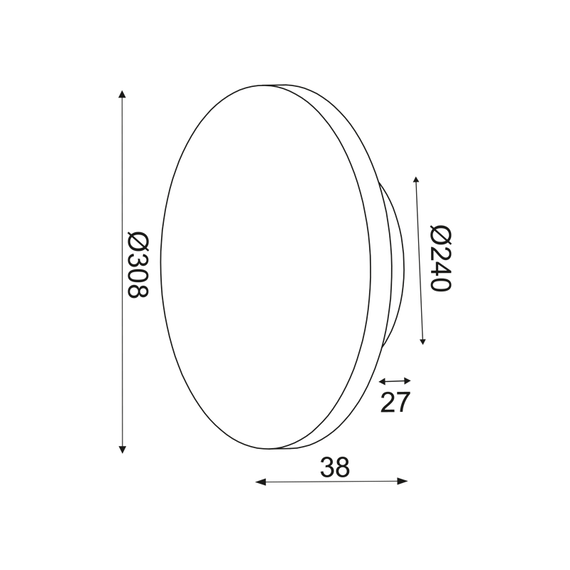 LED Аплик ECLIPSE ZM1715LEDWW Aca Lighting 15W 3000K | Osvetlenieto.bg