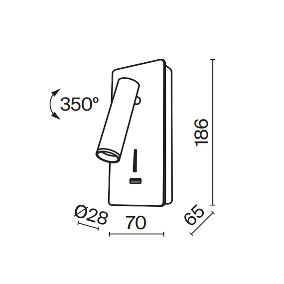 LED Аплик Mirax C041WL-L3B3K Maytoni 3W 3000K | Osvetlenieto.bg