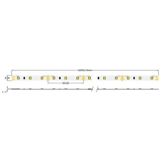 LED лента 6W 24V 4000К бяла светлина SMD2835 - 60 светодиода | Osvetlenieto.bg