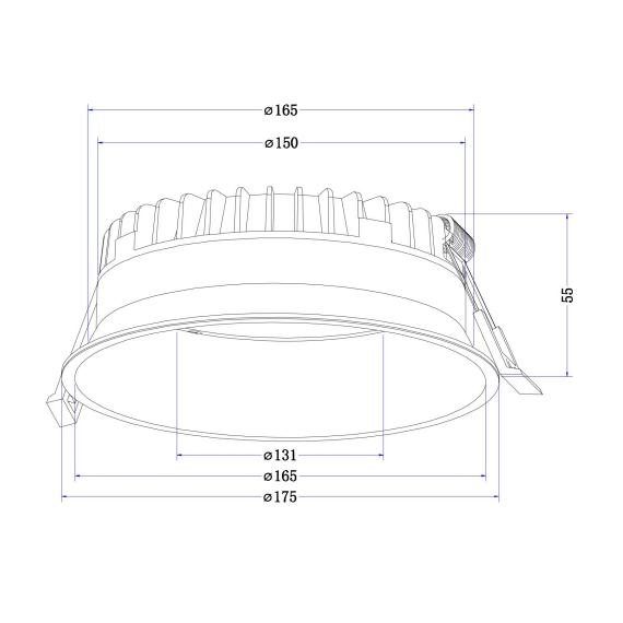 LED Луна за вграждане Okno DL053-24W4K-W Maytoni 24W 4000K | Osvetlenieto.bg