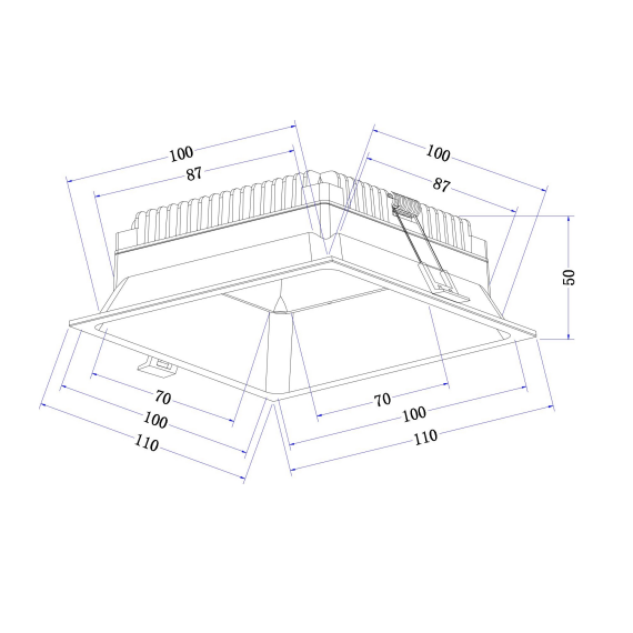 LED Луна за вграждане Okno DL054-12W4K-W Maytoni 12W 4000K | Osvetlenieto.bg