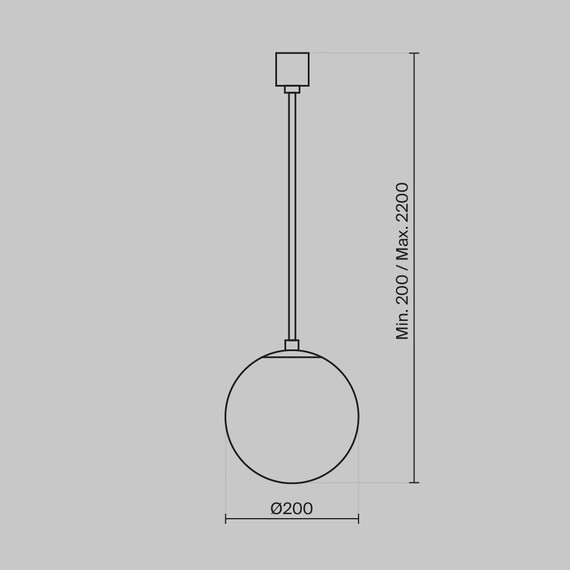 LED Пендел Luna P039PL-5W4K-20-B Maytoni 5W 4000K | Osvetlenieto.bg