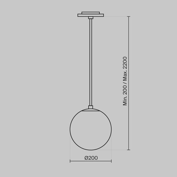 LED Пендел за вграждане Luna P039PL-5W3K-20INS-B Maytoni 5W 3000K | Osvetlenieto.bg