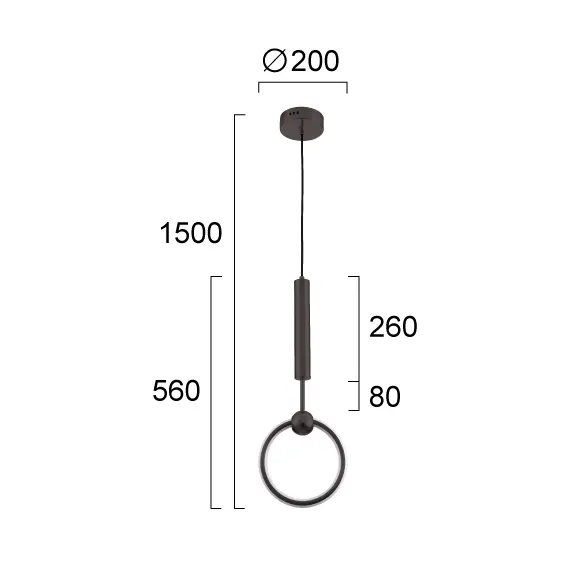 LED Полилей AXEL 4295100 Viokef 13W 3000K | Osvetlenieto.bg