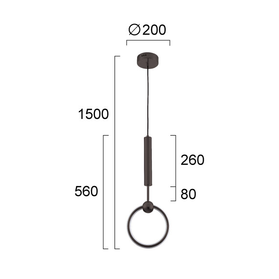 LED Полилей AXEL 4295100 Viokef 13W 3000K | Osvetlenieto.bg