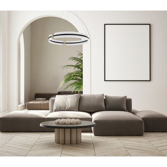 LED Полилей Faris PND-62738-53W-3K-BK-GD Italux 53W 3000K | Osvetlenieto.bg