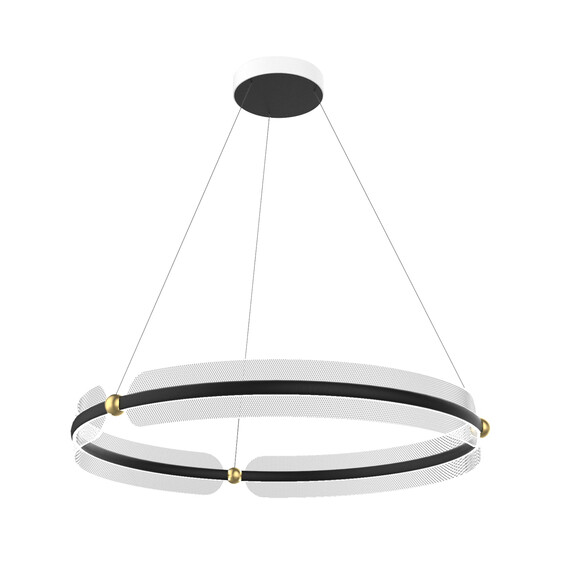 LED Полилей Faris PND-62738-53W-3K-BK-GD Italux 53W 3000K | Osvetlenieto.bg