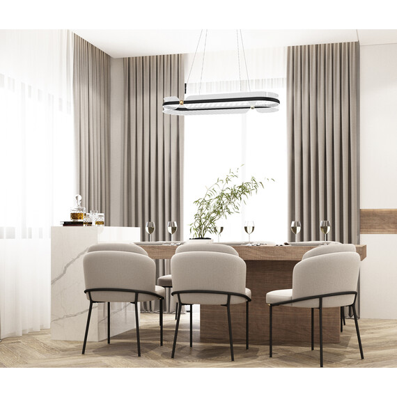 LED Полилей Sopla PND-63728-56W-3K-BK-GD Italux 56W 3000K | Osvetlenieto.bg