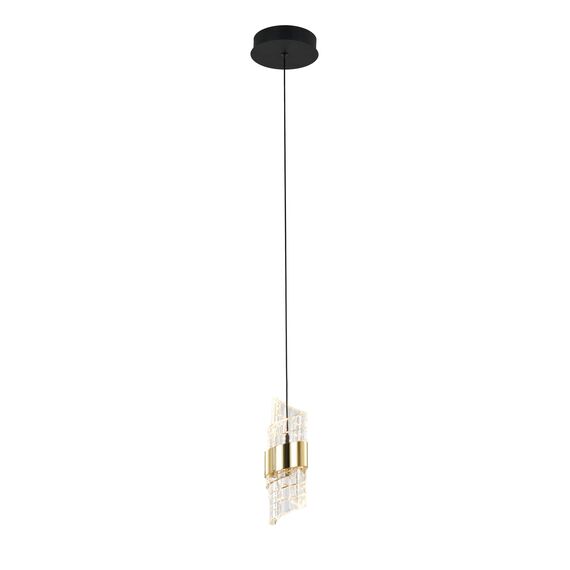 LED Полилей Tonga PND-26374-1-8W-3K-BK-GD Italux 8W 3000K | Osvetlenieto.bg