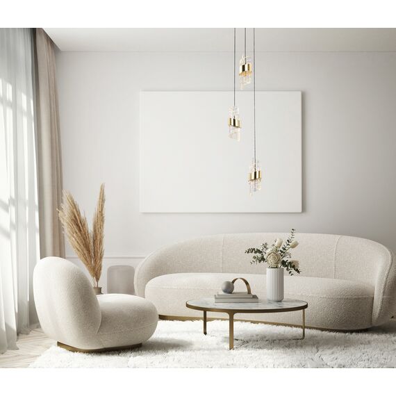 LED Полилей Tonga PND-26374-3-23W-3K-BK-GD Italux 23W 3000K | Osvetlenieto.bg