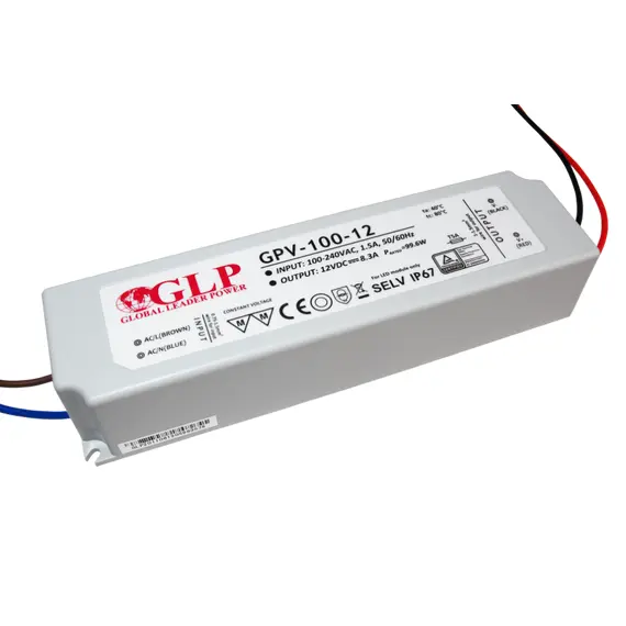 LED захранване 100W 12V GLP IP67 GPV-100-12 | Osvetlenieto.bg